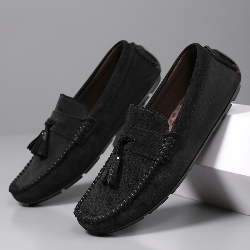 Men'S Shoes Hey Dude - Klassische Quasten-Herren-Loafer, bequeme Wildleder-Freizeitschuhe für Herren,