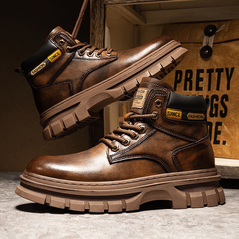 Men'S Shoes Timberland - Vintage Männer Plattform Stiefeletten Herbst Winter
