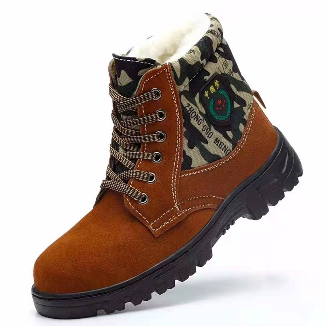 Men Shoes For Office Work - Verdickte warme Baumwollschuhe Outdoor Herren Arbeitsschuhe