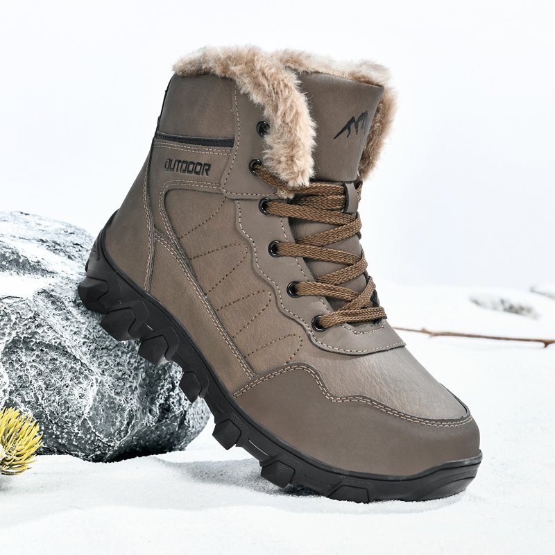 Men Shoes Marks - Herren-Winterstiefel, warm, wasserdicht, rutschfest, Plüsch-Sneaker, Schuhe