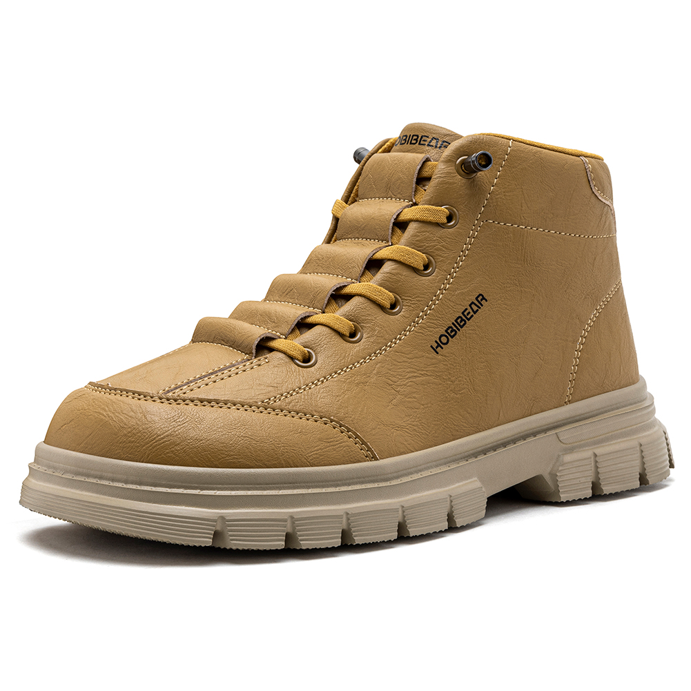 Men'S Shoes With Wide Toe Box - HOBIBEAR Herren-Stiefeletten mit breiter Zehenbox, Kunstleder,