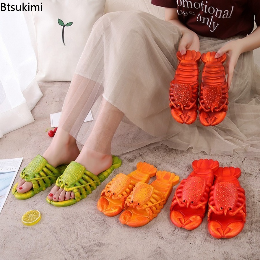 Men'S Shoes To Women'S Size - Neue 2026 Sommer-Spaß Cartoon-Hummer-Hausschuhe PVC Weiche