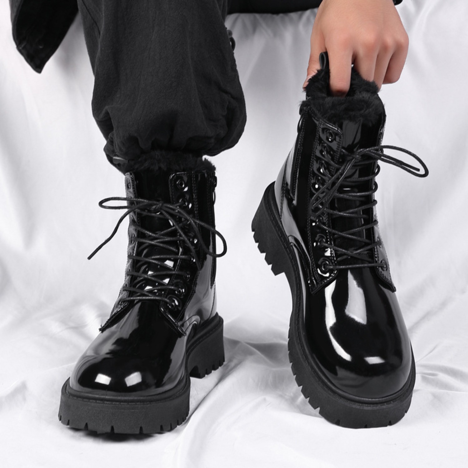 Warme Plüsch-High-Top-Stiefel  – Men Shoes 2026 Bewertung und Preis